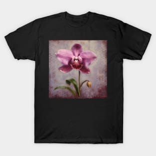 Mauve Folk Art Orchid T-Shirt